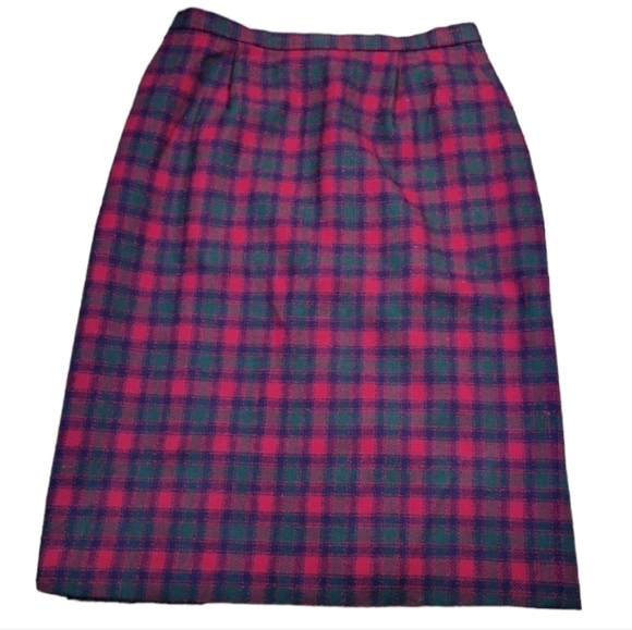 VTG Pendleton Wool Blend Over the Knee Pencil Skirt Size 14 - Picture 1 of 8